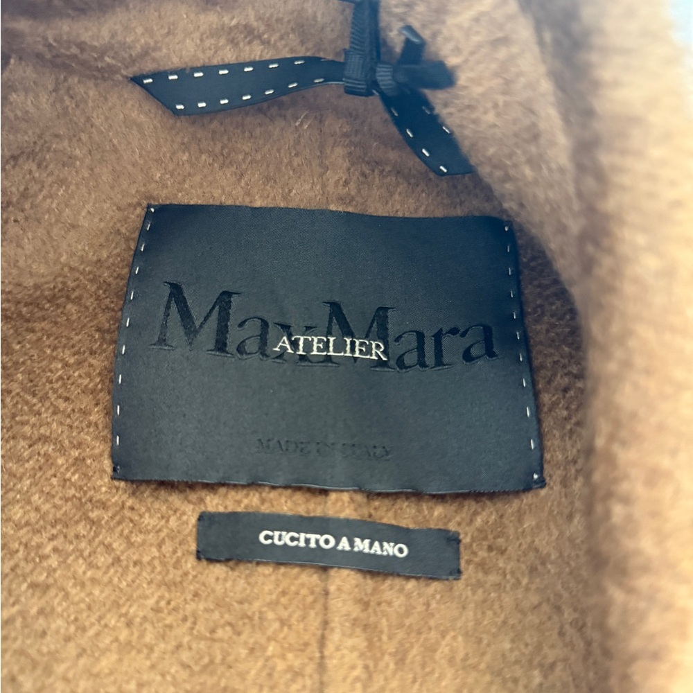 MaxMara Atelier Brown camelwool and cashmere Coat - Picture 8 of 10